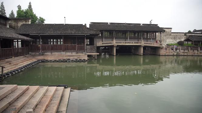 浙江嘉兴乌镇东栅财神湾4K视频素材
