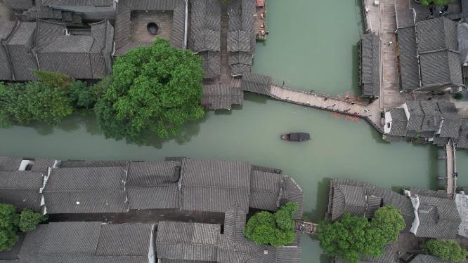 浙江嘉兴乌镇西栅江南水乡视频