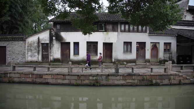 浙江嘉兴乌镇东栅水乡风景视频素材
