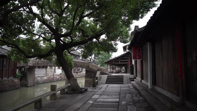 浙江嘉兴乌镇东栅水乡风景视频素材