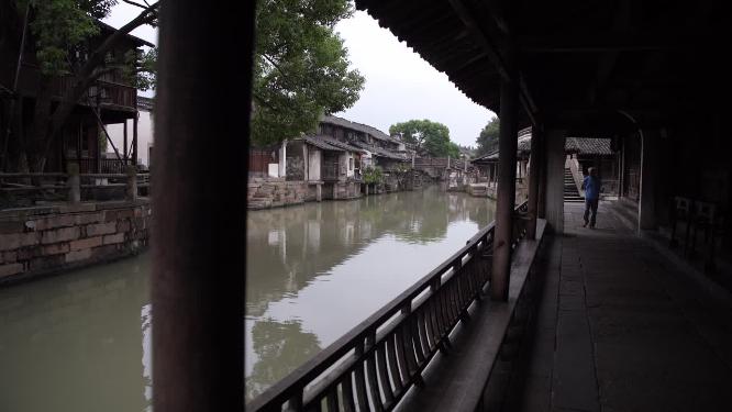 浙江嘉兴乌镇东栅水乡风景视频素材