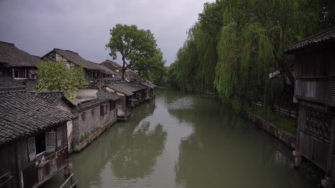 浙江嘉兴乌镇东栅水乡风景视频素材