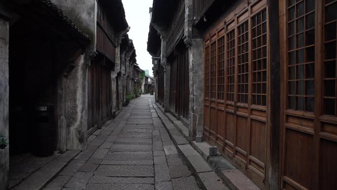 浙江嘉兴乌镇西栅酒吧一条街风景视频
