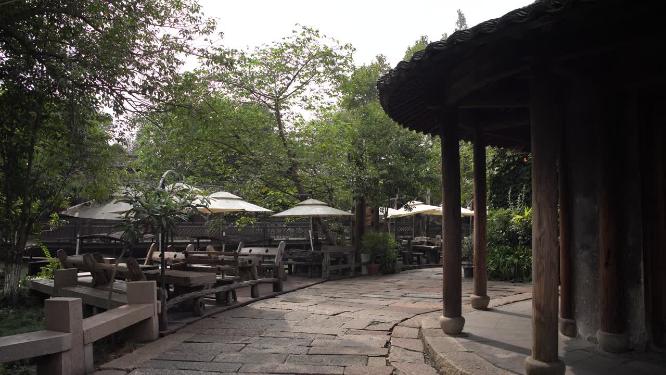 浙江嘉兴乌镇西栅酒吧一条街风景视频