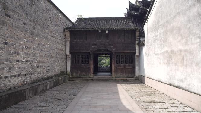 浙江嘉兴乌镇西栅关帝庙风景视频