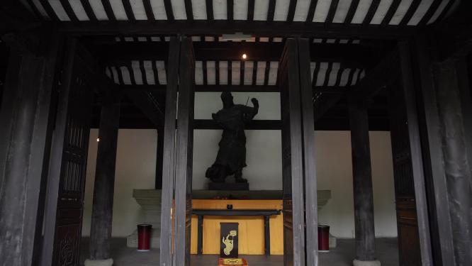 浙江嘉兴乌镇西栅乌将军庙风景视频.