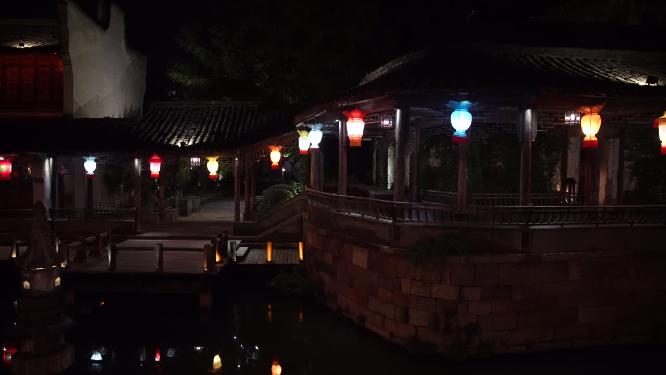 浙江嘉兴乌镇西栅昭明书院风景视频