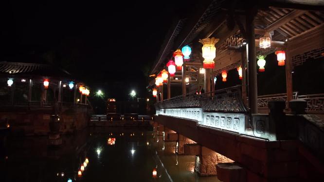浙江嘉兴乌镇西栅昭明书院风景视频