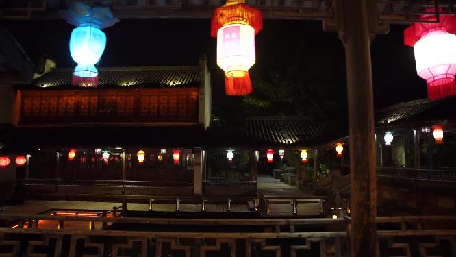 浙江嘉兴乌镇西栅昭明书院风景视频