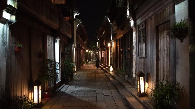 浙江嘉兴乌镇西栅夜景风景视频