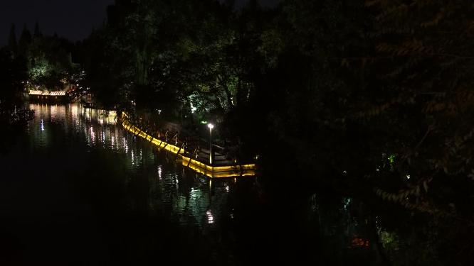 浙江嘉兴乌镇西栅夜景风景视频