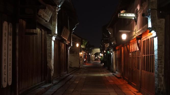 浙江嘉兴乌镇西栅夜景风景视频