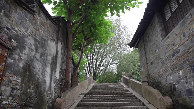 浙江嘉兴乌镇西栅江南水乡老桥水流视频