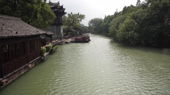 浙江嘉兴乌镇西栅古街道江南水乡视频