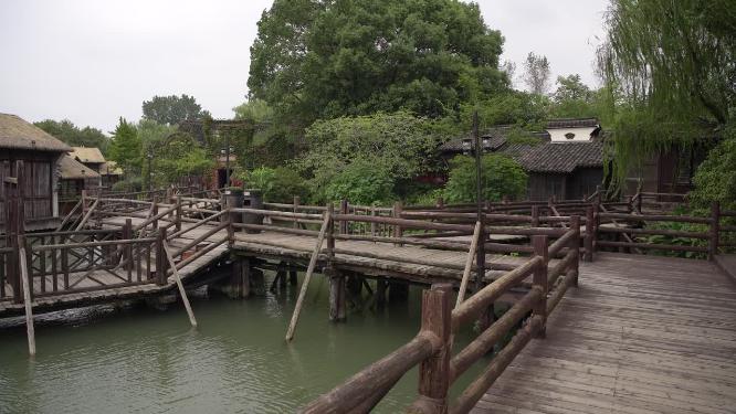 浙江嘉兴乌镇西栅昭明书院风景视频