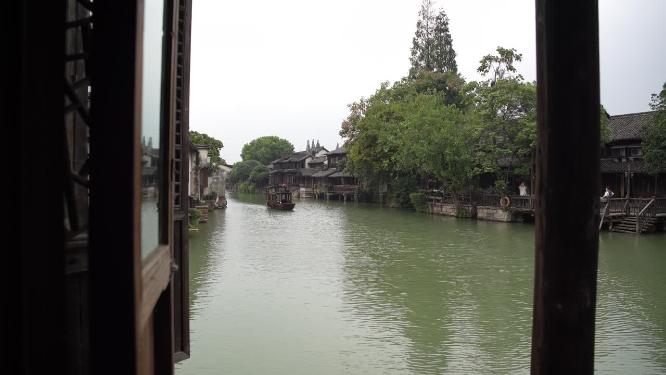 浙江嘉兴乌镇西栅古街道江南水乡视频