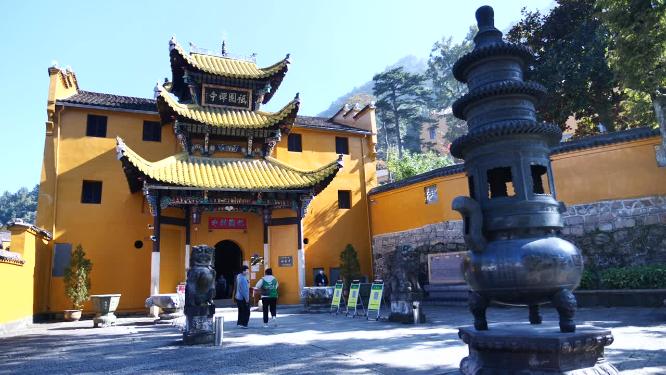 安徽池州九华山祗园禅寺视频素材