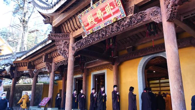 安徽池州九华山祗园禅寺视频素材