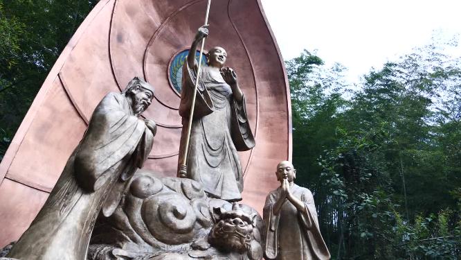 安徽池州九华山甘露寺视频素材