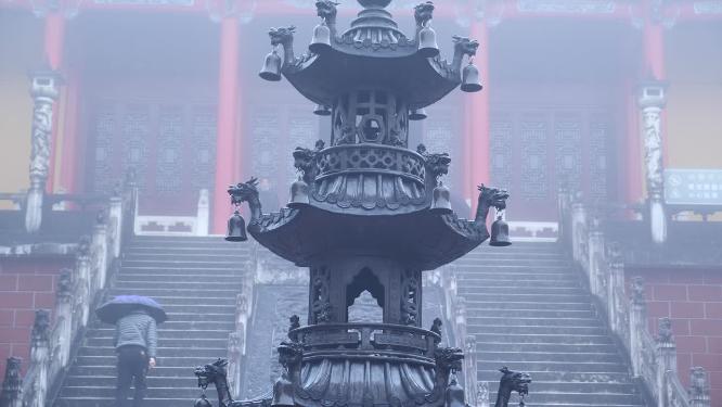 安徽池州九华山地藏禅寺视频