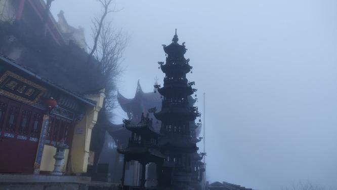 安徽池州九华山东崖禅寺视频素材