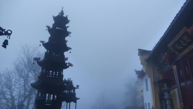 安徽池州九华山东崖禅寺视频素材