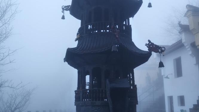安徽池州九华山东崖禅寺视频素材