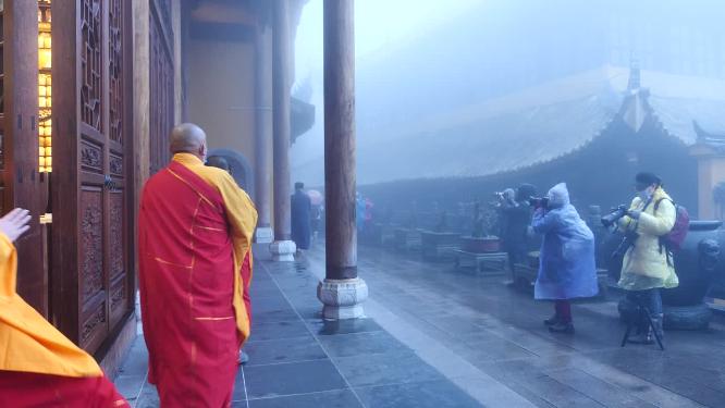 安徽池州九华山祗园禅寺视频素材