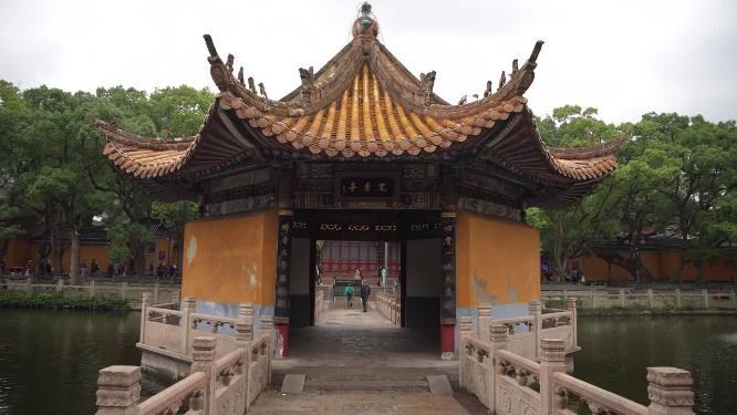 浙江普陀山普济寺禅院建筑实拍视频