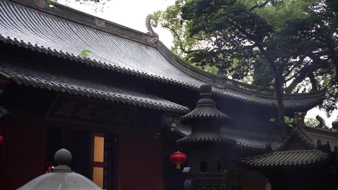 浙江普陀山普济寺禅院建筑实拍视频