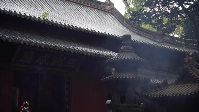 浙江普陀山普济寺禅院建筑实拍视频