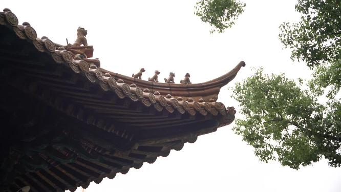 浙江普陀山普济寺禅院建筑实拍视频