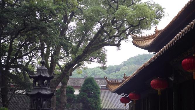 浙江普陀山普济寺禅院建筑实拍视频