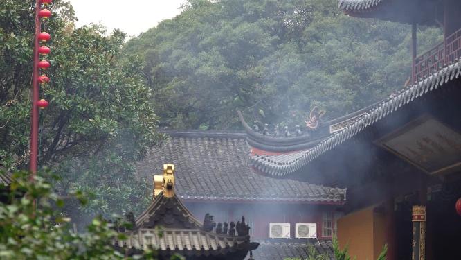 浙江普陀山普济寺禅院建筑实拍视频