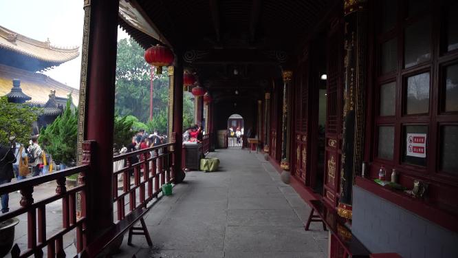 浙江普陀山普济寺禅院建筑实拍视频