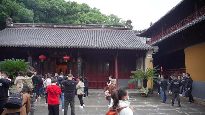 浙江普陀山普济寺禅院建筑实拍视频