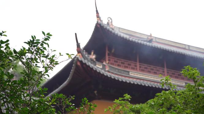浙江普陀山普济寺禅院建筑实拍视频