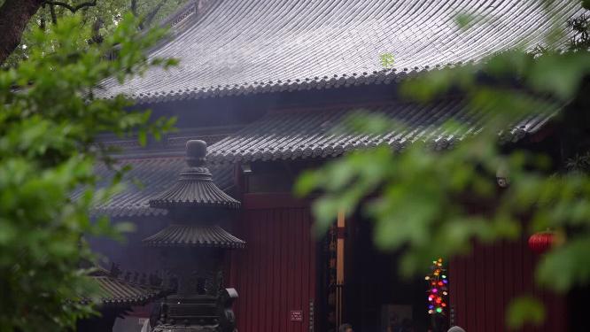 浙江普陀山普济寺禅院建筑实拍视频