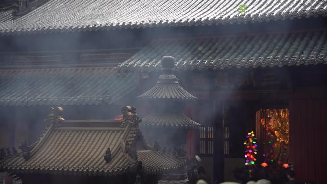 浙江普陀山普济寺禅院建筑实拍视频