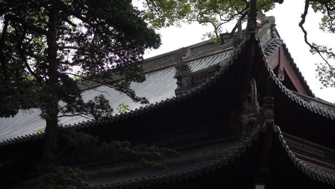 浙江普陀山普济寺禅院建筑实拍视频