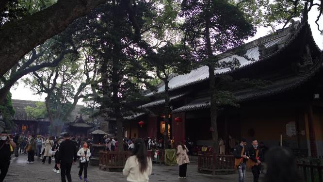 浙江普陀山普济寺禅院建筑实拍视频