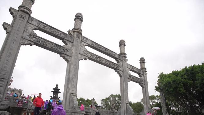 浙江普陀山南海观音景点实拍视频