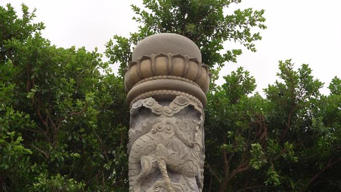 浙江普陀山南海观音景点实拍视频