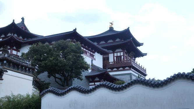 浙江普陀山普济寺禅院建筑实拍视频