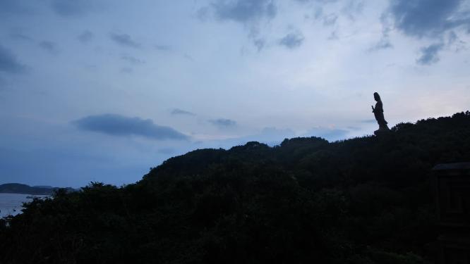 浙江普陀山南海观音景点实拍视频