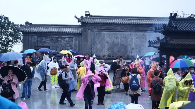浙江普陀山南海观音景点实拍视频