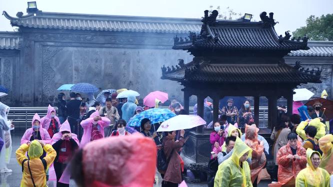 浙江普陀山普济寺禅院建筑实拍视频
