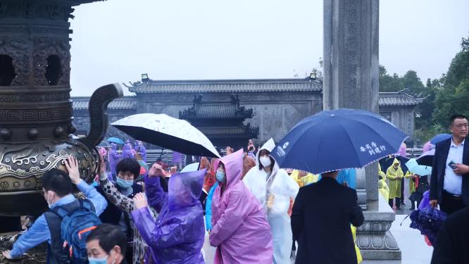 浙江普陀山南海观音景点实拍视频