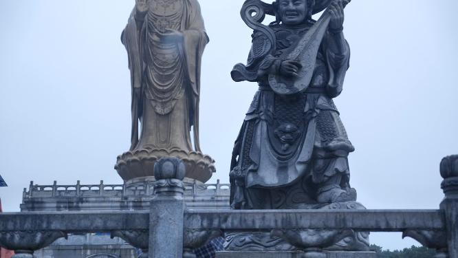 浙江普陀山南海观音景点实拍视频