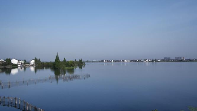 绍兴水乡江南水乡东鉴湖风景